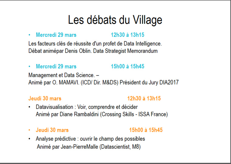 PROGRAMME VILLAGE DATA INTELLIGENCE FORUM - VENEZ DEVOUVRIR L'AVENIR DE LA DATA AVEC VEILLE MAGAZINE PROGRAMME VILLAGE DATA INTELLIGENCE FORUM - VENEZ DEVOUVRIR L'AVENIR DE LA DATA AVEC VEILLE MAGAZINE