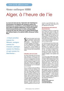 Alger à l'heure de l'IE Alger à l'heure de l'IE