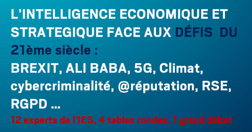 6 juin 2019. IES for 2025. Intelligence économique et stratégique :  L’entreprise wallonne face aux « nouvelles frontières » du XXI° siècle