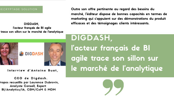 DIGDASH, l’acteur français de BI agile  trace son sillon sur le marché de l’analytique