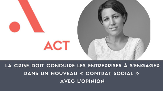 La crise doit conduire les entreprises à s’engager dans un nouveau «contrat social» avec l’opinion La crise doit conduire les entreprises à s’engager dans un nouveau «contrat social» avec l’opinion