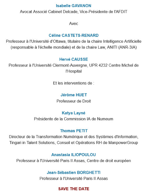 Agenda : L'IA dans tous ses états, AFDIT, 24 novembre 2022, Paris