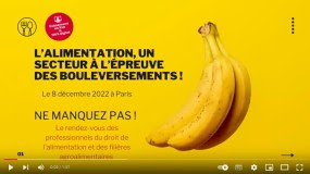 Agenda : 8 décembre 2022 Hôtel Peninsula Paris 8  "ASSISES JURIDIQUES DE L’ALIMENTATION ET DES FILIÈRES AGROALIMENTAIRES"