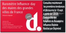 Premières tendances du Baromètre Influence Digitale des Maires des 30 plus grandes villes de France, réalisé par Digimind pour Influence-Day