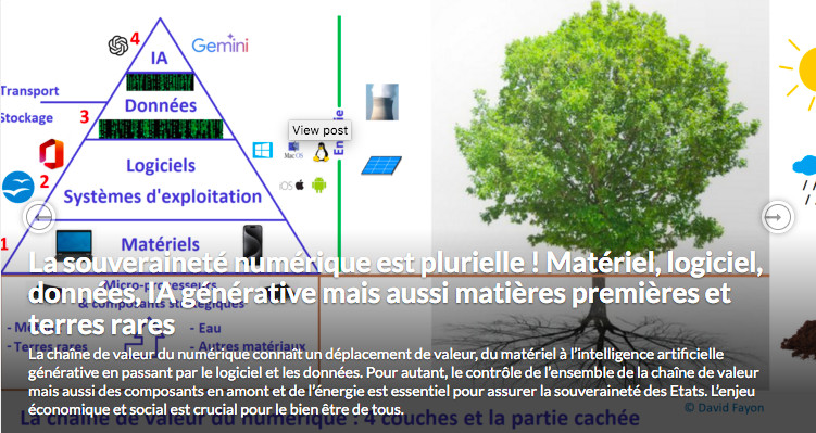 Grand angle. La souveraineté numérique est plurielle ! Matériel, logiciel, données, IA générative mais aussi matières premières et terres rares. David Fayon.