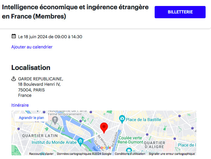 18 juin. Invitation « Intelligence économique et ingérence étrangère en France » - IESAS