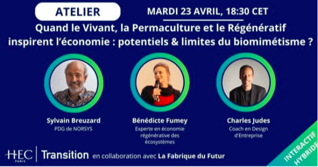 23 avril. HEC Transition et  La Fabrique du Futur. 