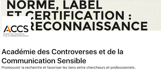 Académie des Controverses et de la Communication Sensible Académie des Controverses et de la Communication Sensible
