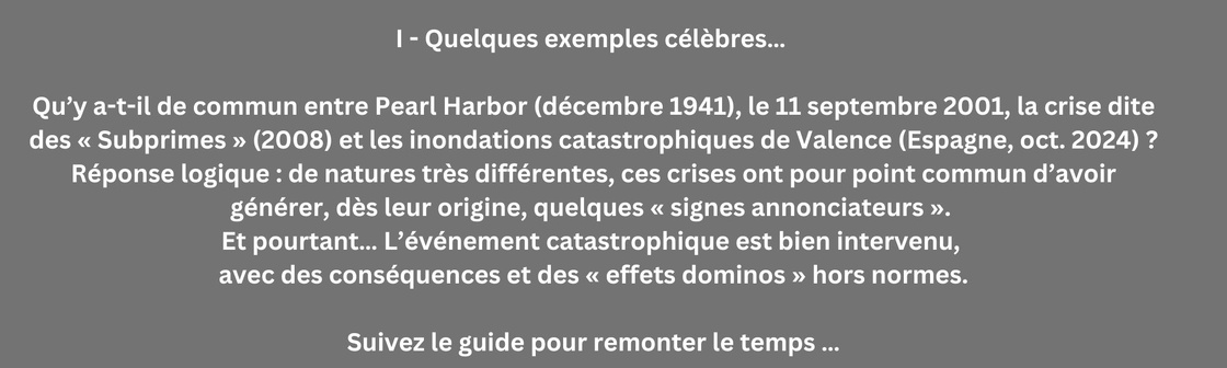 Intuition prémonitoire versus Analyse du risque : l’ambivalence des signaux faibles. ©Thierry Portal