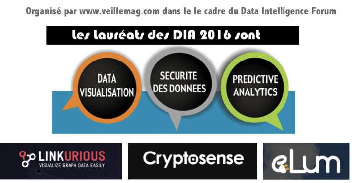 Révélation des Lauréats DIA 2016 ! Linkurious, Cryptosense, eLum.