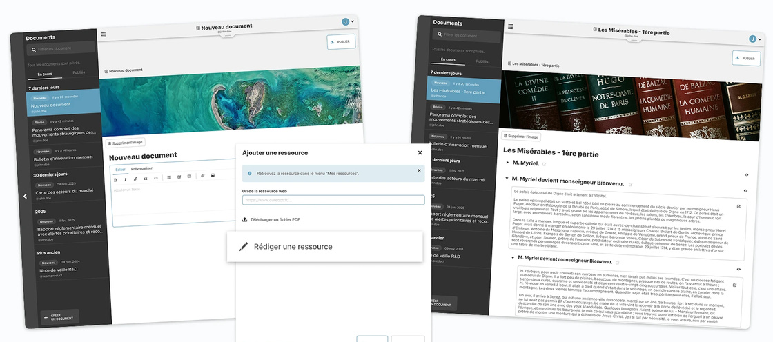 De la veille à l’analyse stratégique : Refonte de la création de document dans Curebot. Entretien avec Julien Duprat