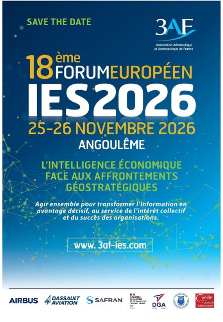 18ᵉ Forum Européen IES2026 : l’intelligence économique au cœur des tensions mondiales   25–26 novembre, Angoulême