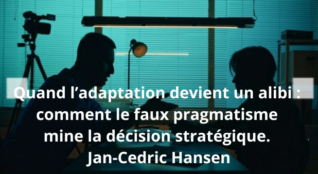 Quand l’adaptation devient un alibi : comment le faux pragmatisme mine la décision stratégique. Jan-Cedric Hansen