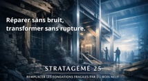 Stratagème 25. “Remplacer les fondations fragiles par du bois neuf”  Réparer sans bruit, transformer sans rupture.