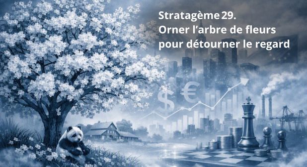 Stratagème 29. Orner l’arbre de fleurs pour détourner le regard.  Quand la beauté du décor masque la manœuvre réelle.