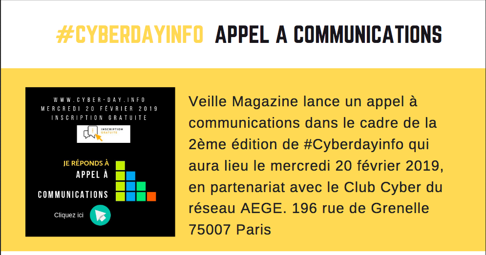 Je réponds à l'appel à communication #Cyberdayinfo