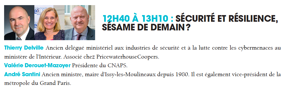 PROGRAMME DU 2e FORUM SÉCURITÉ & RÉSILIENCE L’ENJEU DES MÉTROPOLES PROGRAMME DU 2e FORUM SÉCURITÉ & RÉSILIENCE L’ENJEU DES MÉTROPOLES