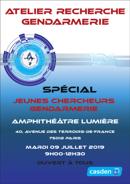 Agenda : Atelier Recherche Gendarmerie le 9 Juillet 2019