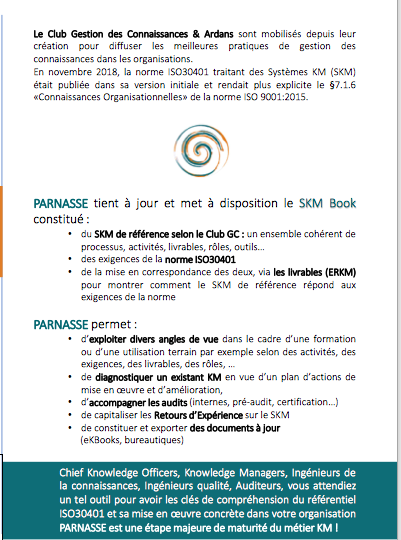 PARNASSE - 11 mai Webinar et 25 mai Séminaire :  pourquoi et comment atteindre un nouveau stade de maturité pour votre Knowledge Management (KM)