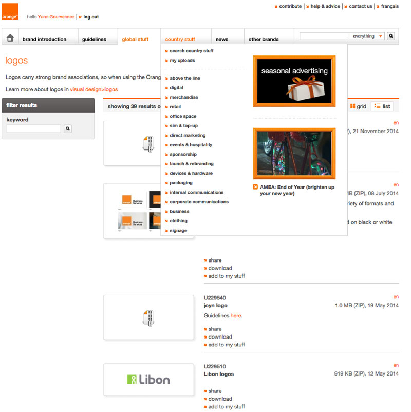 La plateforme de marque d’Orange ; un modèle du genre, hélas déconnecté des workflows, des CMS et des sites