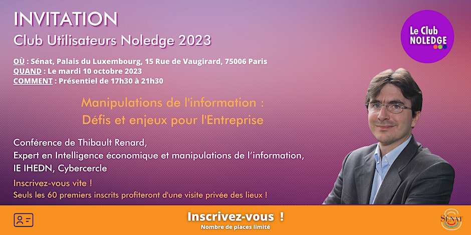 Agenda :  10 octobre 2023 "Manipulations de l'information : Défis et enjeux pour l'entreprise"