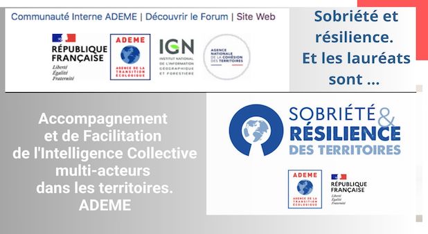 Sobriété et résilience.  Et les lauréats sont ... Accompagnement et de Facilitation de l'Intelligence Collective multi-acteurs dans les territoires.