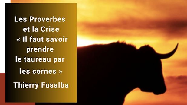 Les Proverbes et la Crise « Il faut savoir prendre le taureau par les cornes » Par Thierry Fusalba.