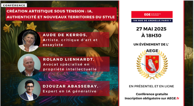 27 mai. Colloque AEGE. Création artistique sous tension : IA, authenticité et nouveaux territoires du style"