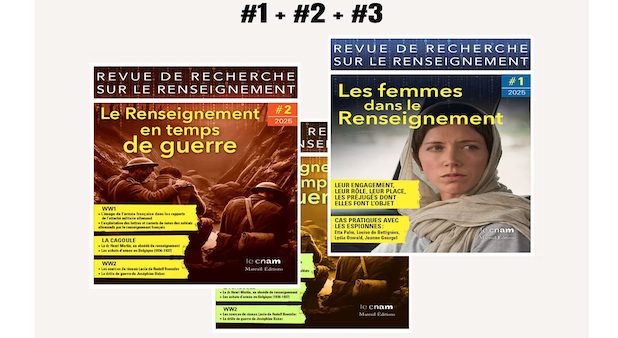 La revue de recherche sur le renseignement. N°2. "Le renseignement en temps de guerre". CNAM & Mareuil Éditions