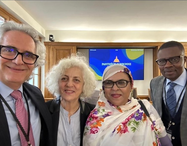 De gauche à droite, Dr Habib Chamoun, Golda El Khoury, Amb Cisse Boide, et Dr Doudou Sidibe.