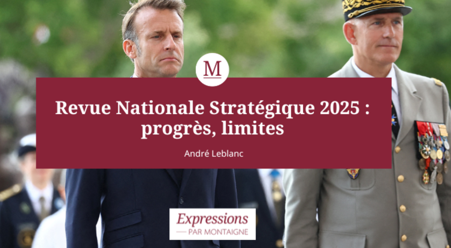 La revue nationale stratégique nouvelle est parue. 