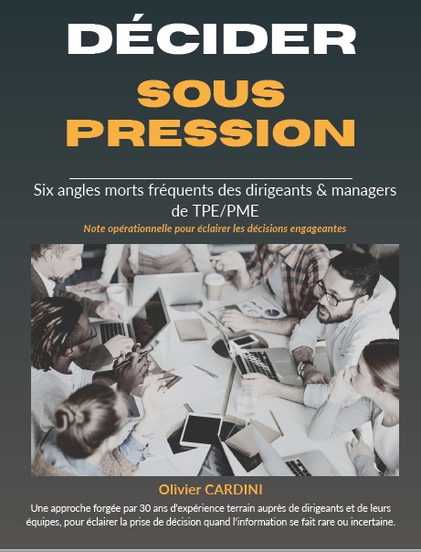 Décider sous pression : 6 angles morts fréquents des dirigeants & managers de TPE/PME". Témoignage d'Olivier Cardini