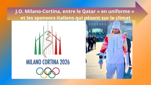 J.O. Milano-Cortina, entre le Qatar « en uniforme » et les sponsors italiens qui pèsent sur le climat