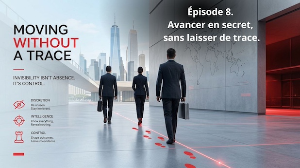 Épisode 8. Avancer en secret, sans laisser de trace. Quand la stratégie consiste à agir dans l’ombre pour que l’adversaire ne voie jamais le mouvement.