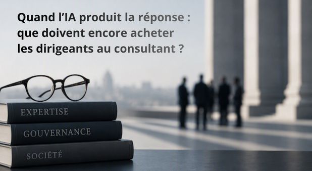 Quand l’IA produit la réponse : que doivent encore acheter les dirigeants au consultant ?